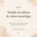 Template de tableau de vision pour 2024 sur Canva, coloré et inspirant