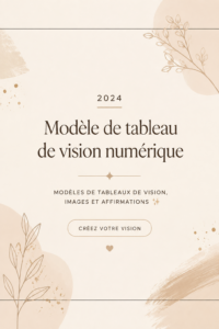 Template de tableau de vision pour 2024 sur Canva, coloré et inspirant