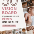 Un Vision Board coloré avec des images de rêves et d'objectifs pour inspirer une femme dans sa démarche de développement personnel.