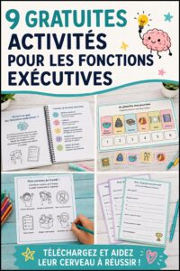 Un groupe d'enfants s'amusant en participant à des activités éducatives, pour développer leurs fonctions exécutives.