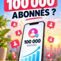 Femme souriante réfléchissant à une stratégie de croissance sur les réseaux sociaux.