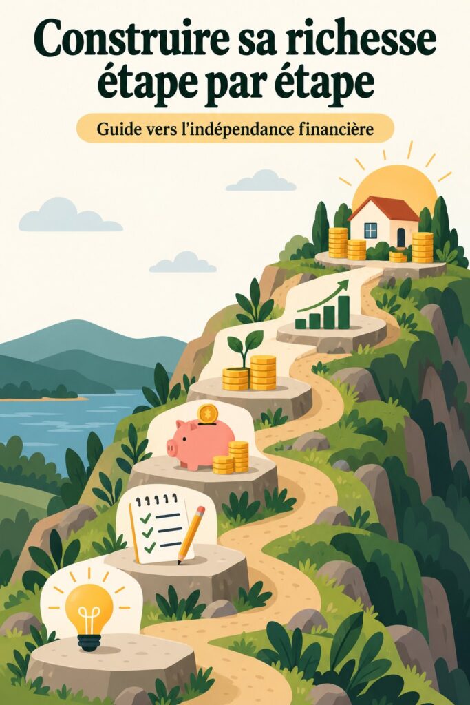 Femme souriante regardant son carnet de finances avec détermination, symbole de gestion financière.