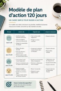 Plan d'action de 120 jours pour guider les femmes dans leur gestion d'entreprise