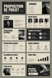 Modèle de présentation professionnel pour un projet