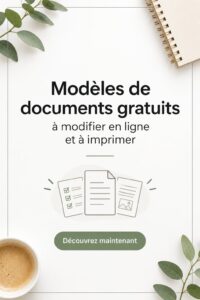 Modèle de document gratuit à imprimer avec un design élégant