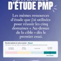 Femme étudie avec des livres et ressources pour la certification PMP