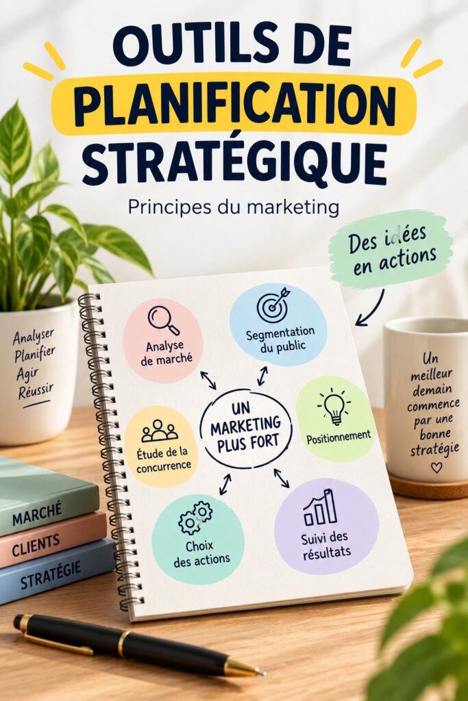 Femme en train de planifier une stratégie d'affaires avec des outils visuels.