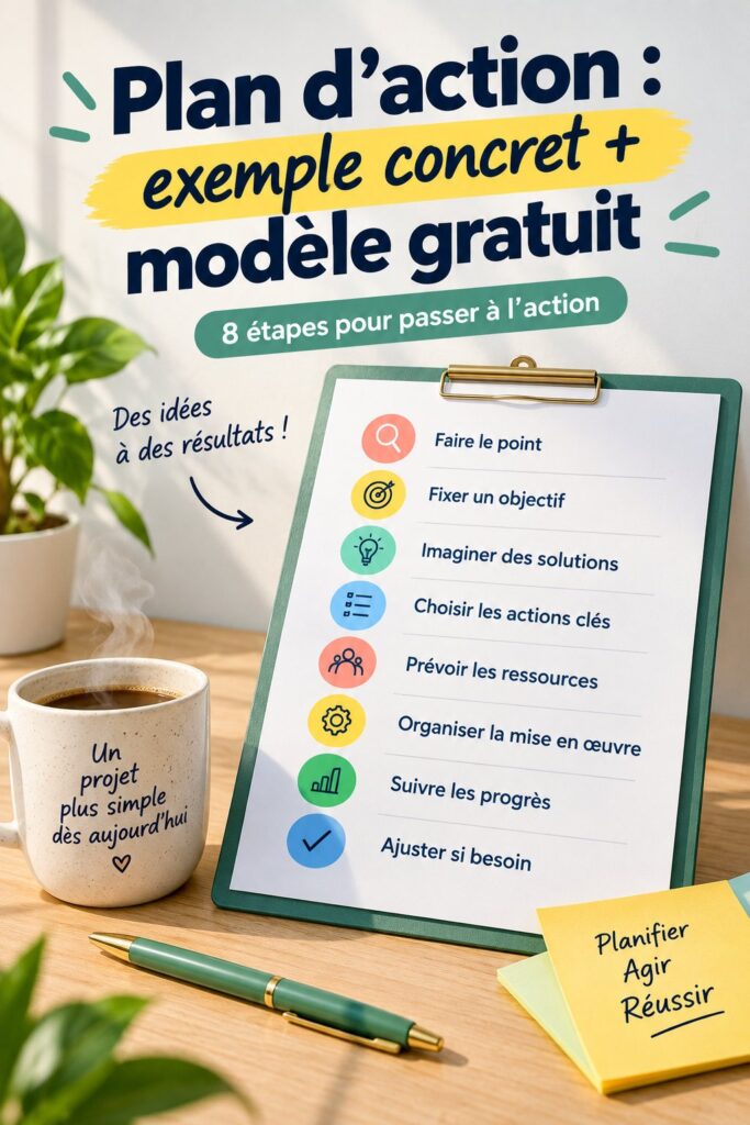 Femme en train de travailler sur un plan d'action pour son projet d'entreprise.