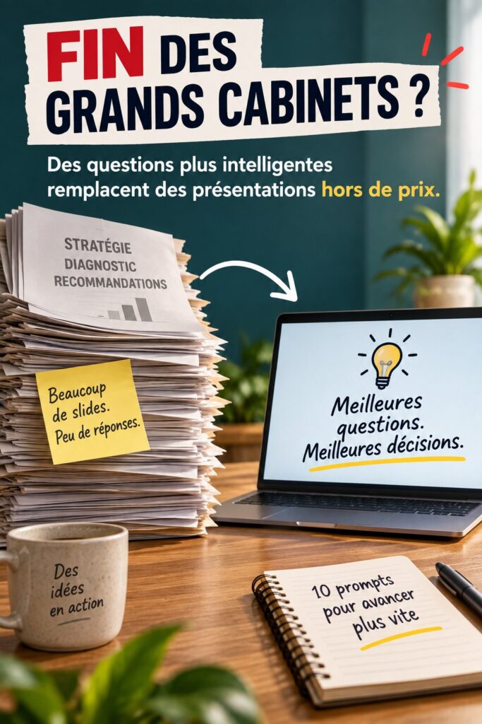 Femme d'affaires en train de réfléchir à des questions stratégiques, entourée de documents.