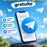 Femme souriante utilisant le téléphone pour rejoindre un canal Telegram sur la gestion d'entreprise