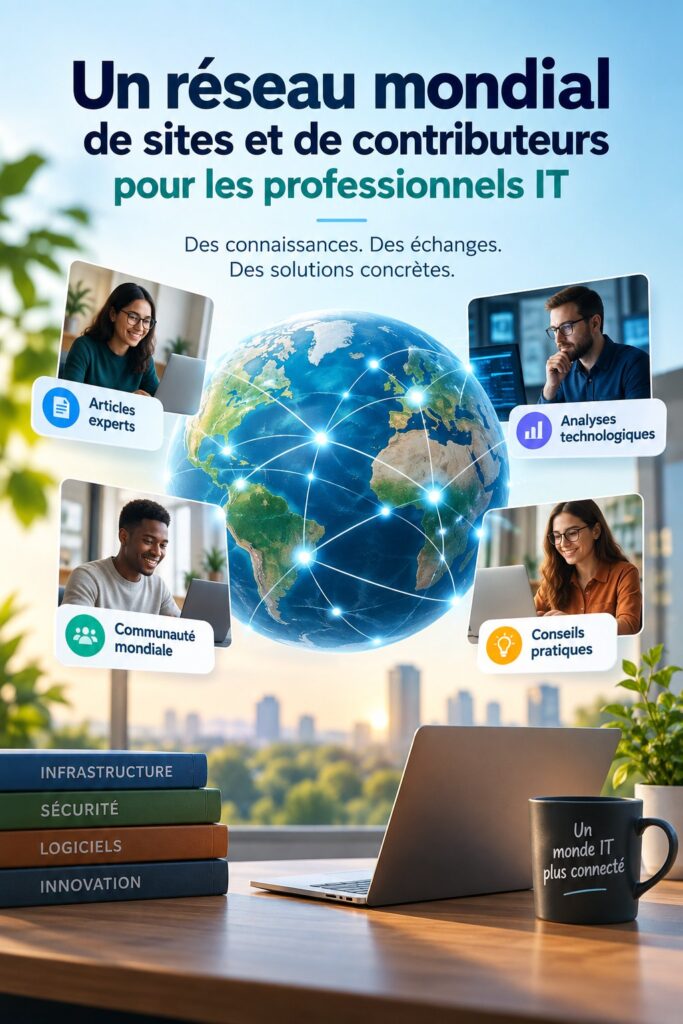 Femme d'affaires utilisant un ordinateur pour se connecter à des experts en technologie.