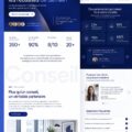 Un aperçu d'un site d'entreprise conçu avec un template Webflow, montrant un design moderne et professionnel.