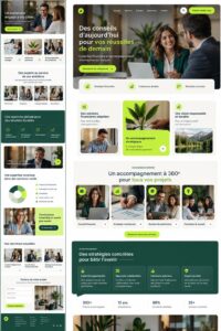 Thème WordPress conçu pour consultants et conseillers financiers, permettant une présentation moderne et professionnelle.