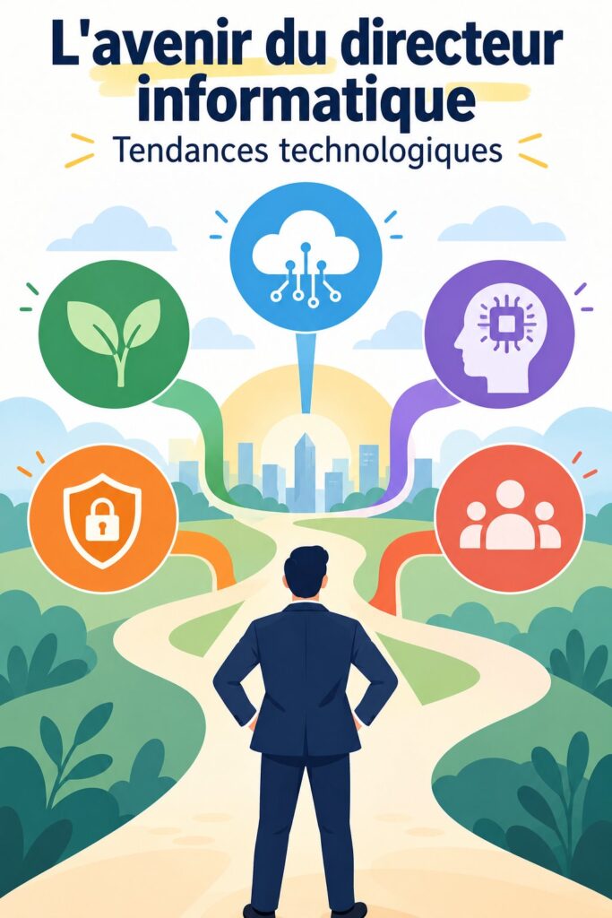Une femme CIO réfléchissant à son rôle dans un environnement technologique en évolution