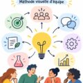 Un groupe de femmes en réunion examinant un Canvas d'Innovation Collaborative
