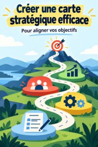 Carte stratégique d'entreprise illustrant des objectifs et des liens