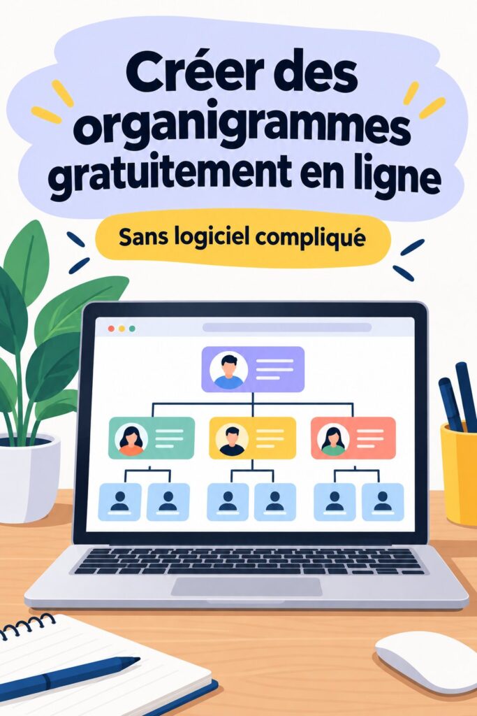 Capture d'écran d'un outil en ligne pour créer des organigrammes