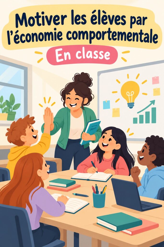 Un enseignant expliquant des concepts d'économie comportementale à ses élèves