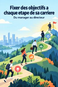 Infographie représentant des étapes de fixation des objectifs de carrière