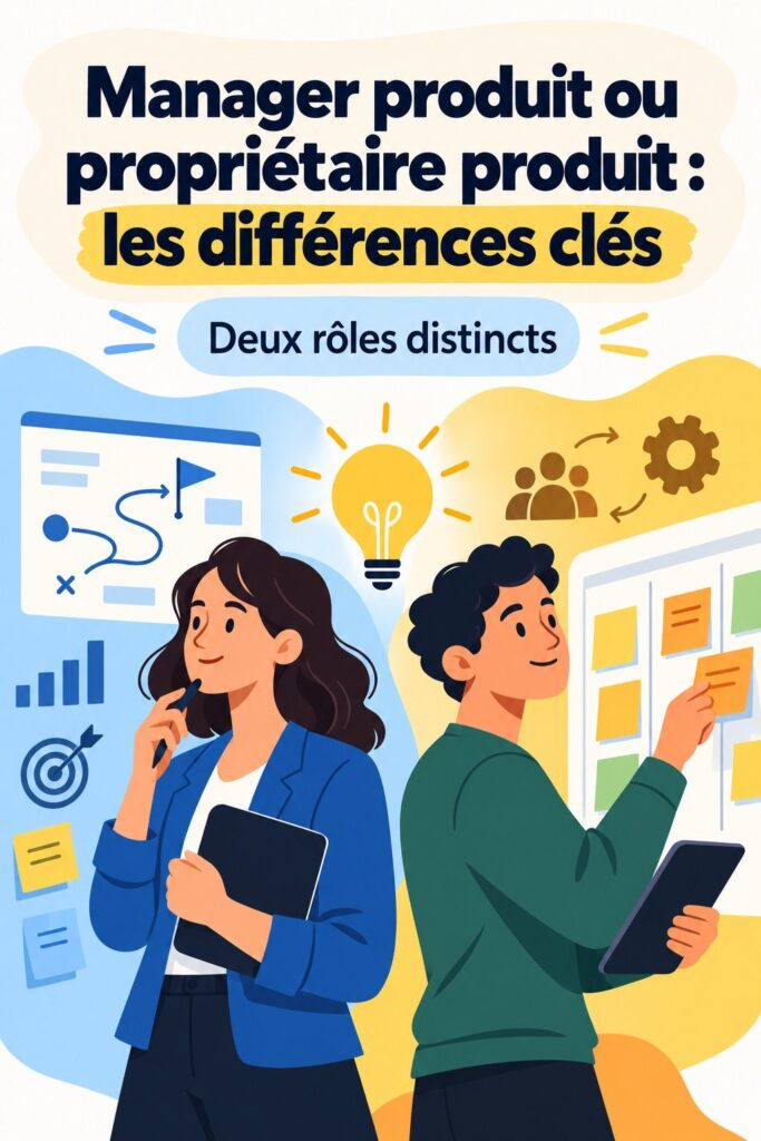 Comparaison entre le rôle de manager produit et de propriétaire produit.