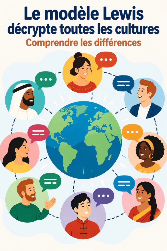 Une illustration montrant les concepts du modèle de Lewis sur les cultures
