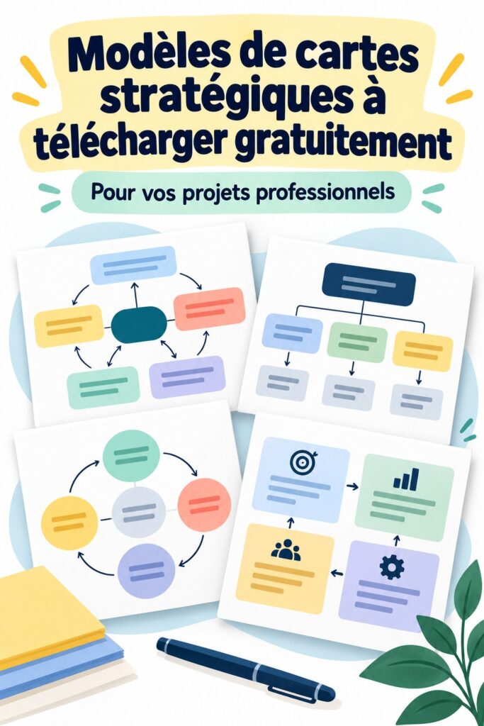 Femme utilisant un modèle stratégique sur un ordinateur pour planifier sa stratégie d'entreprise.