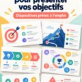 Modèle de présentation de stratégie d'entreprise pour objectifs clairs