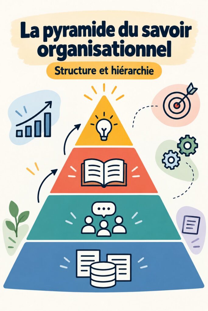 Visuel illustrant la pyramide du savoir organisationnel inspirée par T.S. Eliot.