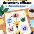 Carte de stratégie de contenu avec des éléments bien structurés et visibles.