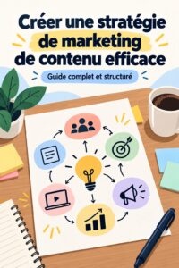 Carte de stratégie de contenu avec des éléments bien structurés et visibles.