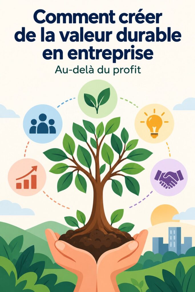 Femme d'affaires réfléchissant à des stratégies de création de valeur pour son entreprise.
