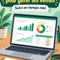 Tableau de bord Excel montrant le suivi des ventes et des performances.