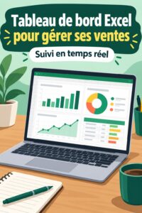 Tableau de bord Excel montrant le suivi des ventes et des performances.