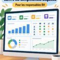 Aperçu d'un tableau de bord de formation dans Power BI avec des graphiques sur les compétences acquises.