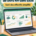 Tableau de bord RH conçu dans Excel, illustrant l'analyse des performances des employés.