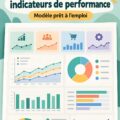 Tableau de bord coloré affichant des indicateurs de performance clés pour la gestion d'entreprise.